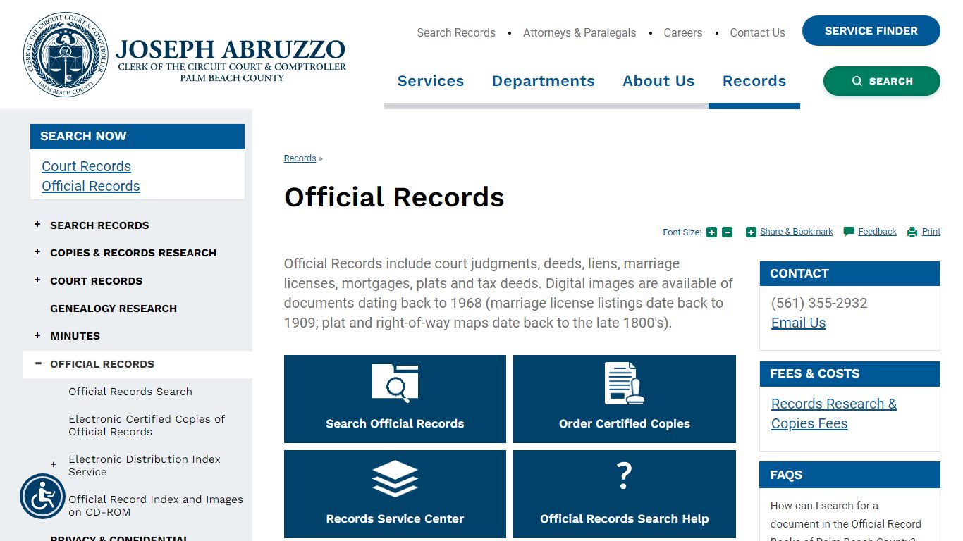 Clerk of the Circuit Court & Comptroller, Palm Beach County